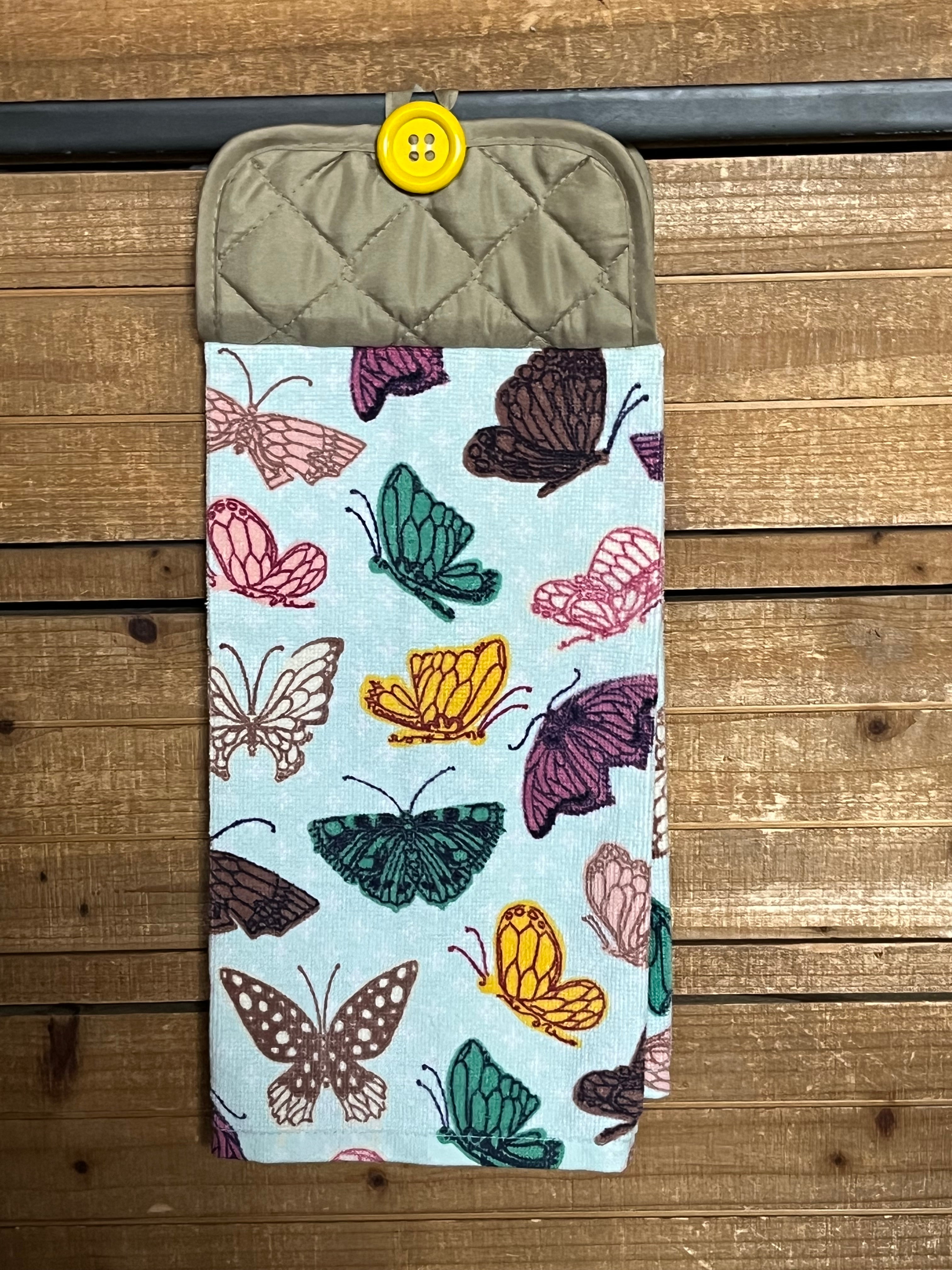 Butterflies Light Blue Hand Towel