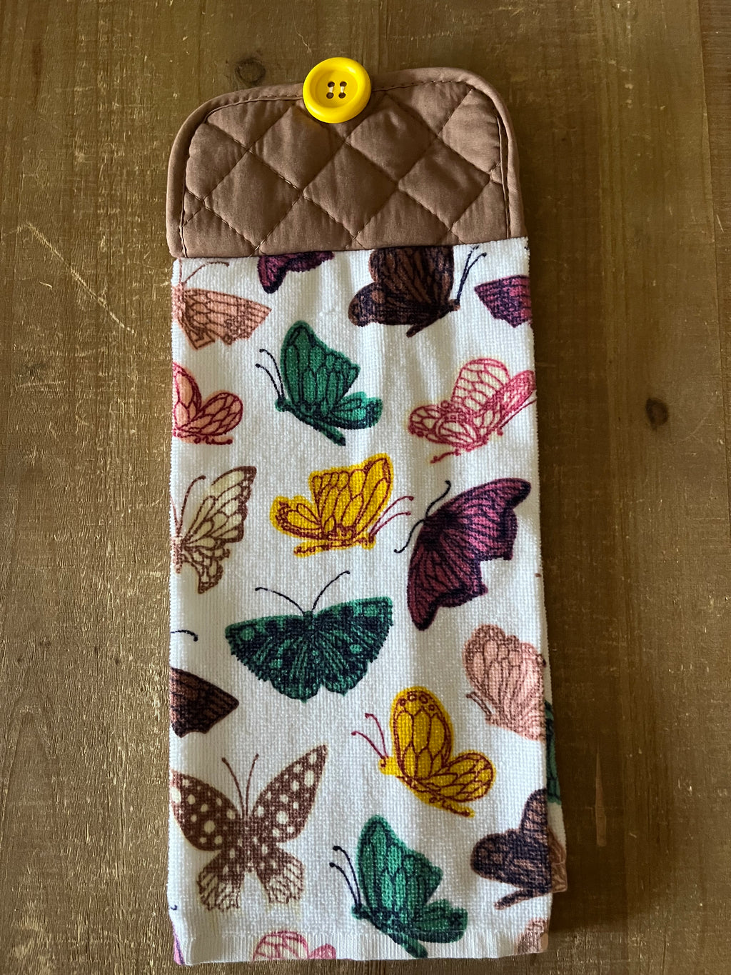 Butterflies White Hand Towel