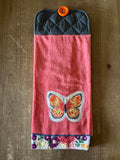 Pink Butterfly Hand Towel