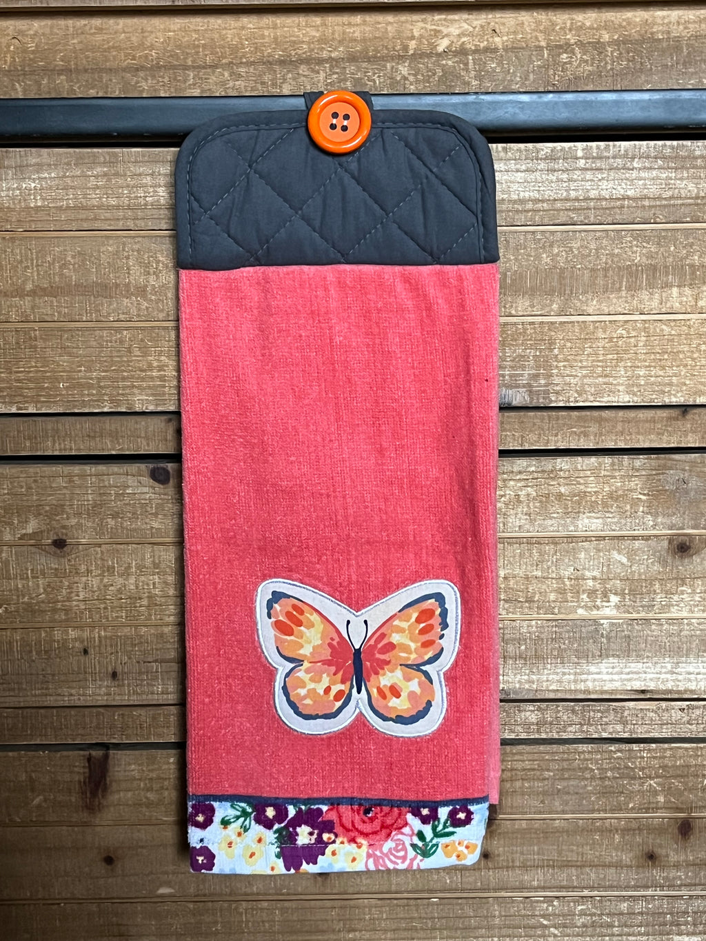 Pink Butterfly Hand Towel