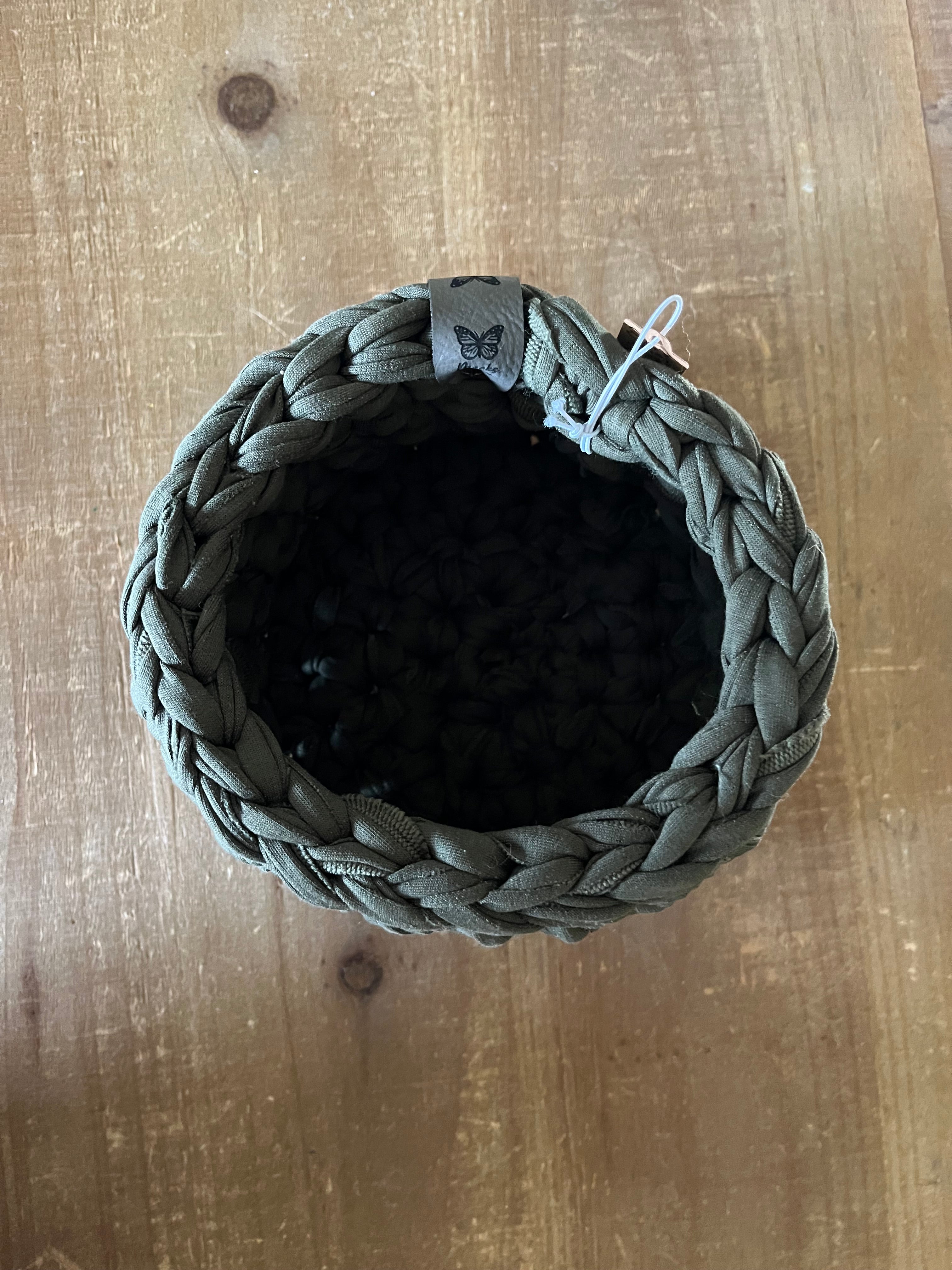 Irish Countryside: Large Crocheted Storage Basket