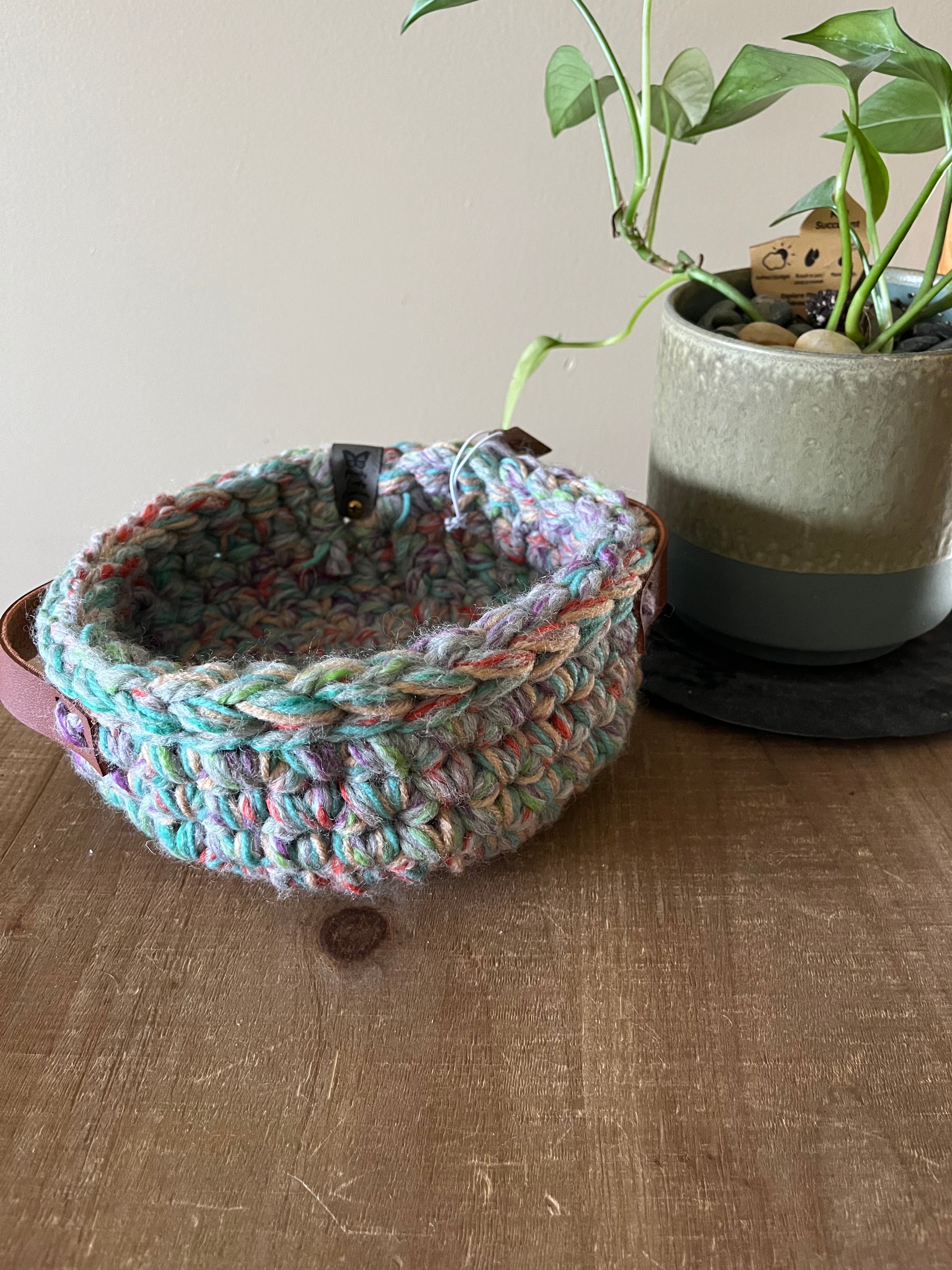 Burano Island: Crocheted Storage Basket