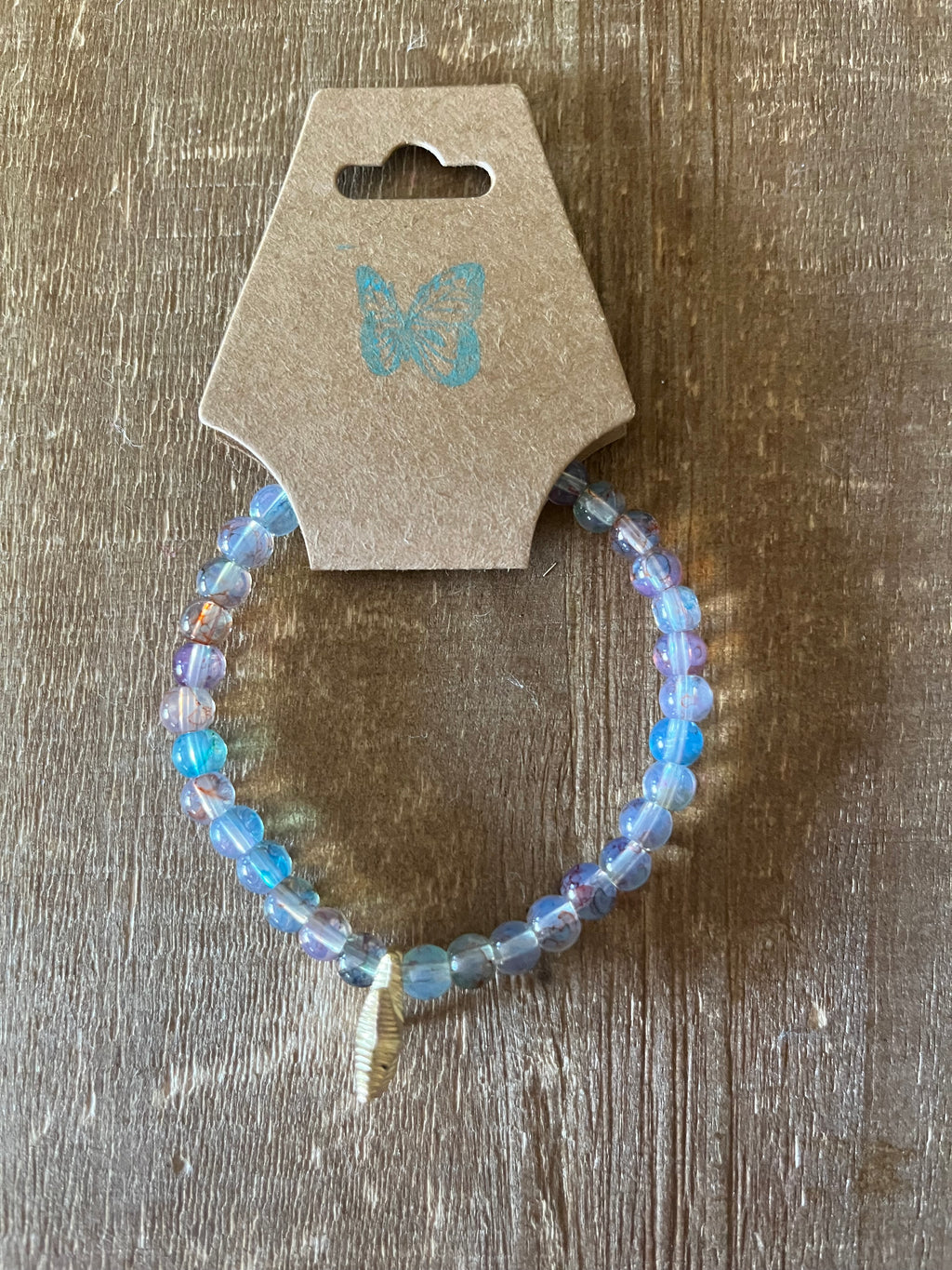 Aquamarine Ink Patterned Bracelet