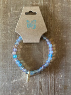 Aquamarine Ink Patterned Bracelet