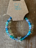 Blue Butterfly Ink Patterned Bracelet