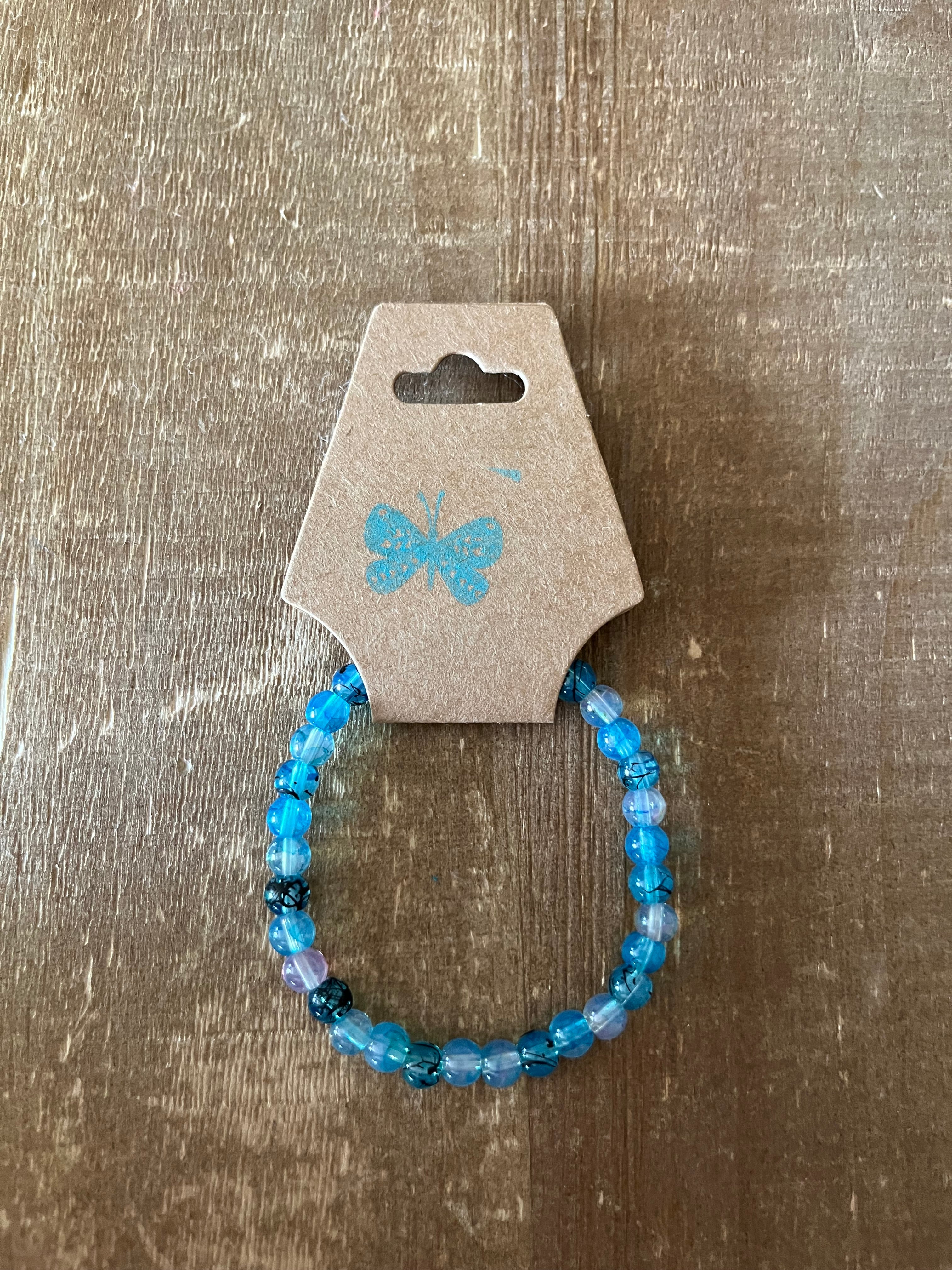 Blue Ink Patterned Bracelet