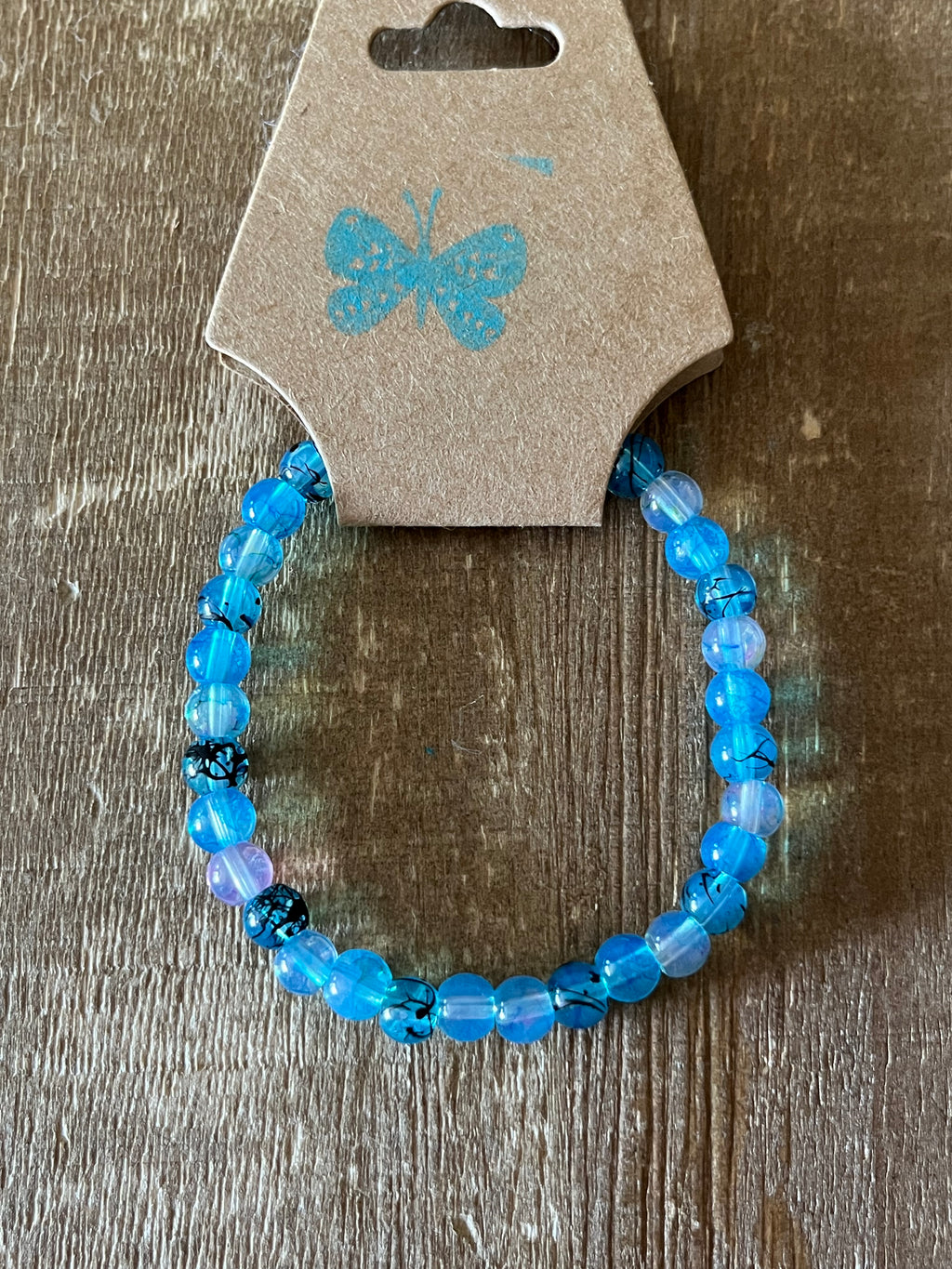 Blue Ink Patterned Bracelet