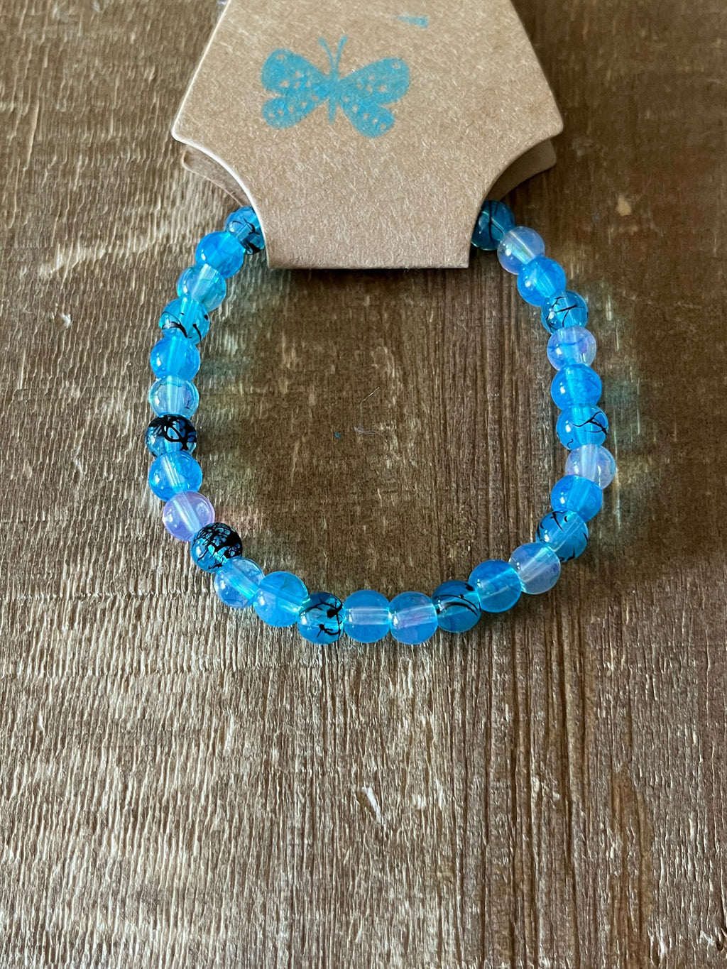 Blue Ink Patterned Bracelet
