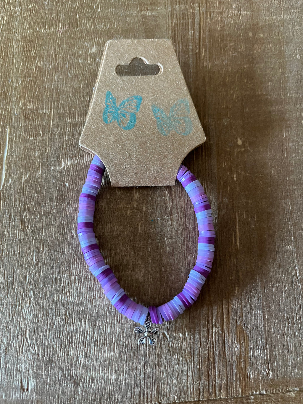 Purple Flower Bracelet (clay)