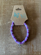 Purple Flower Bracelet (clay)