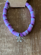 Purple Flower Bracelet (clay)