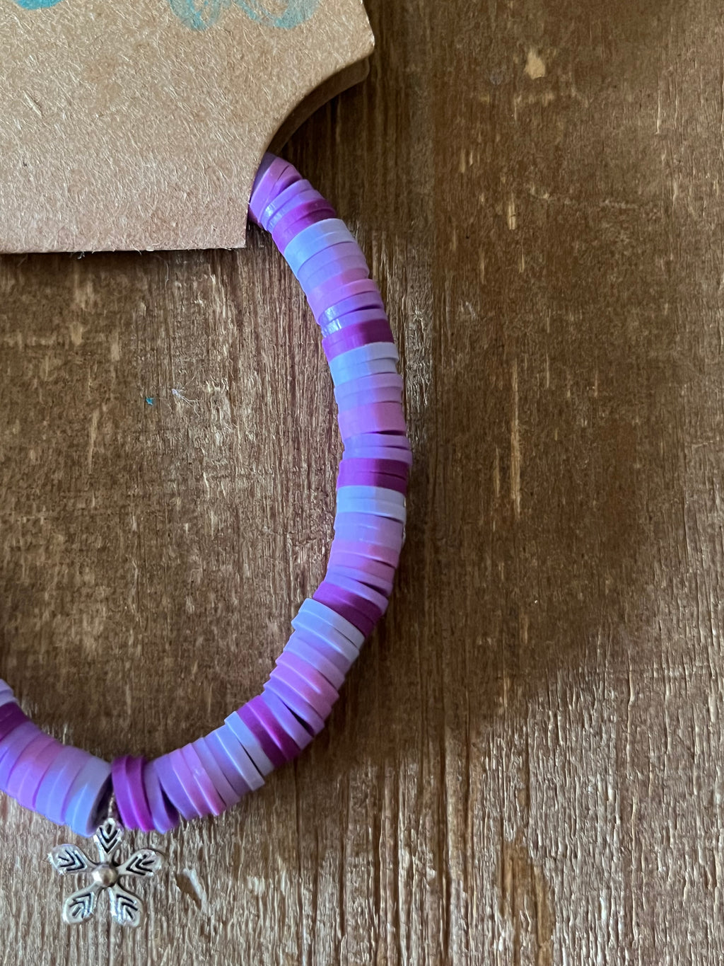 Purple Flower Bracelet (clay)