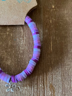 Purple Flower Bracelet (clay)