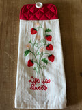 Life is Sweet Strawberry Hand Towel