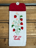 Life is Sweet Strawberry Hand Towel