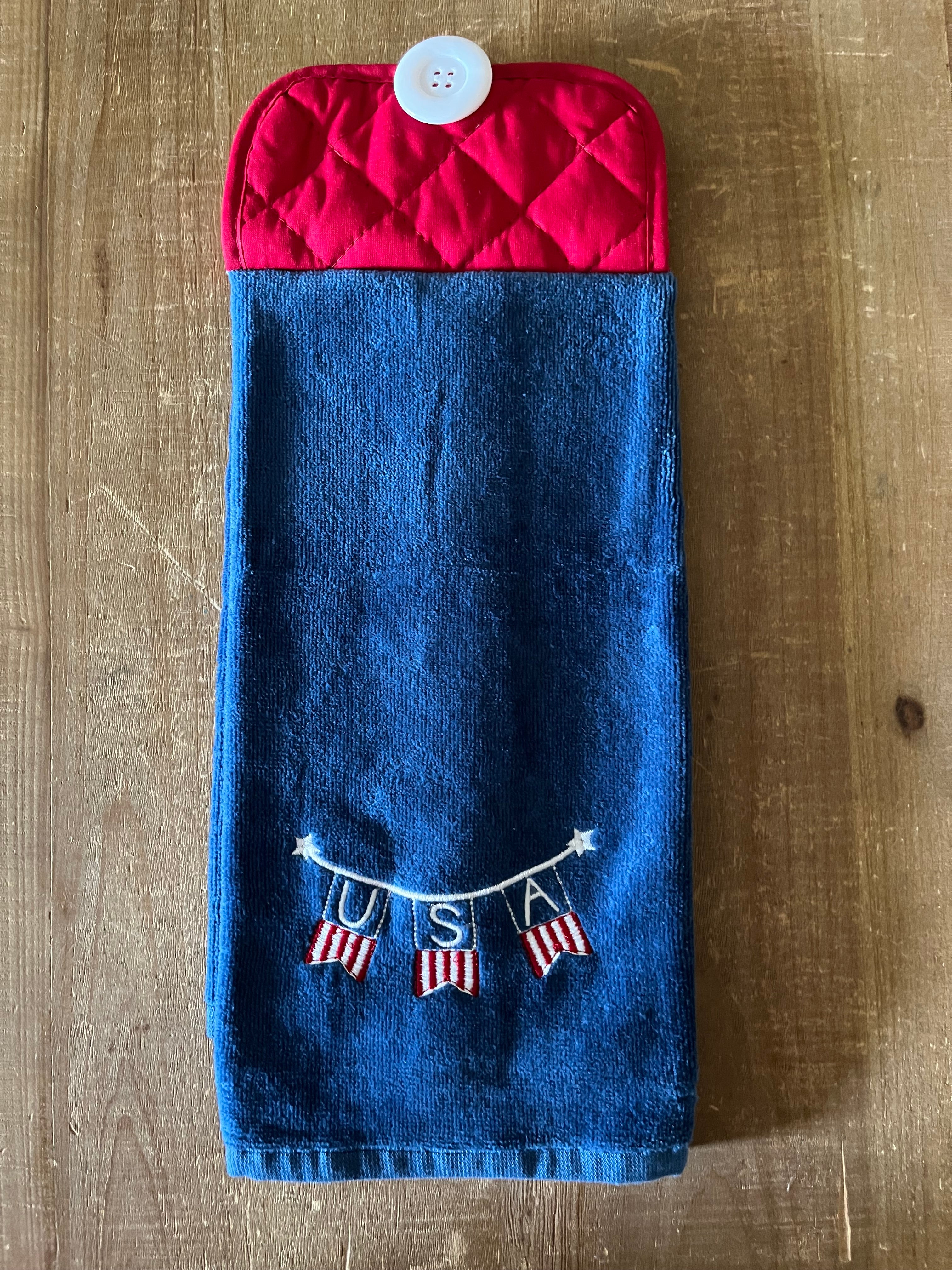 Blue USA Hand Towel