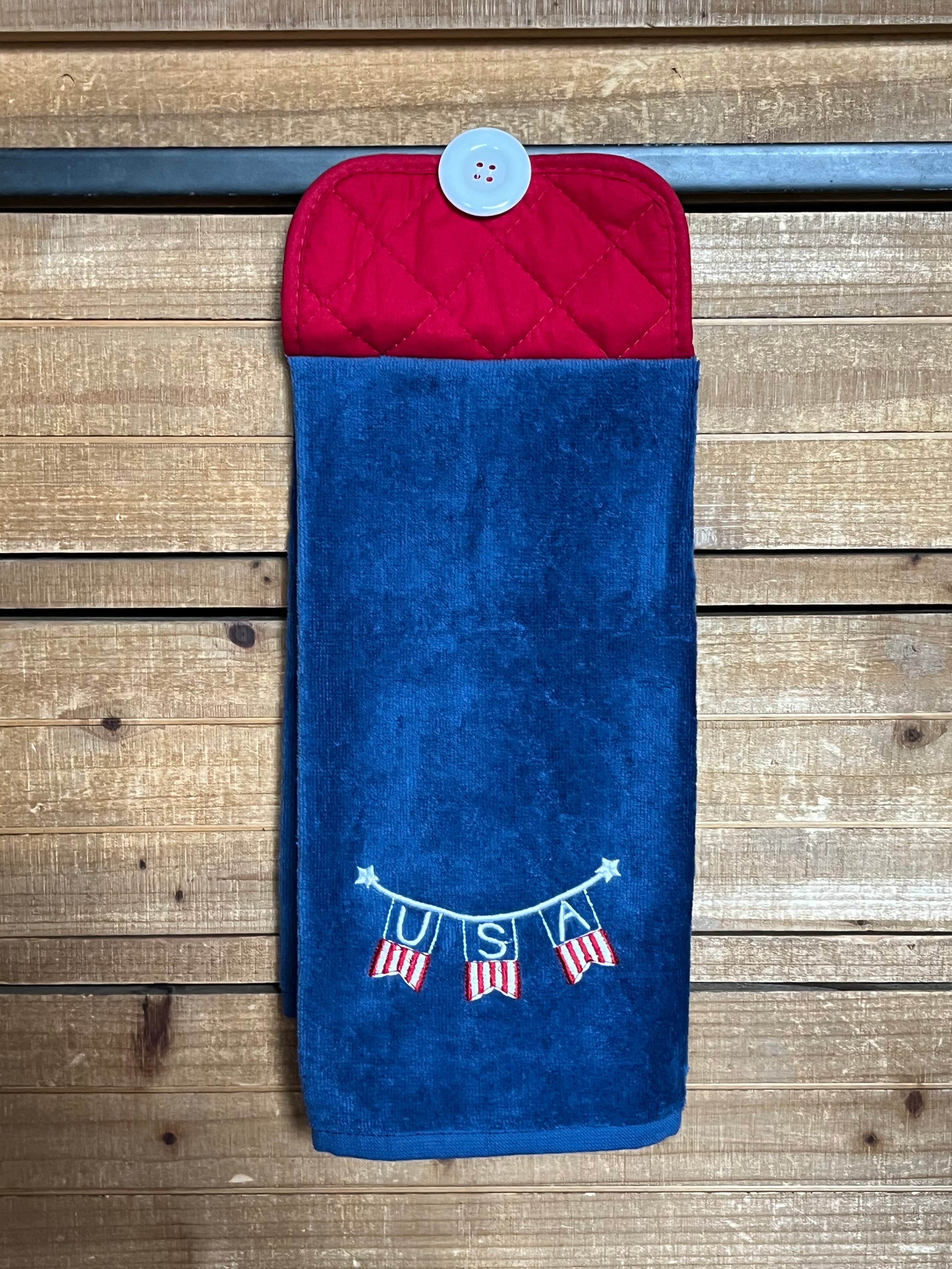 Blue USA Hand Towel