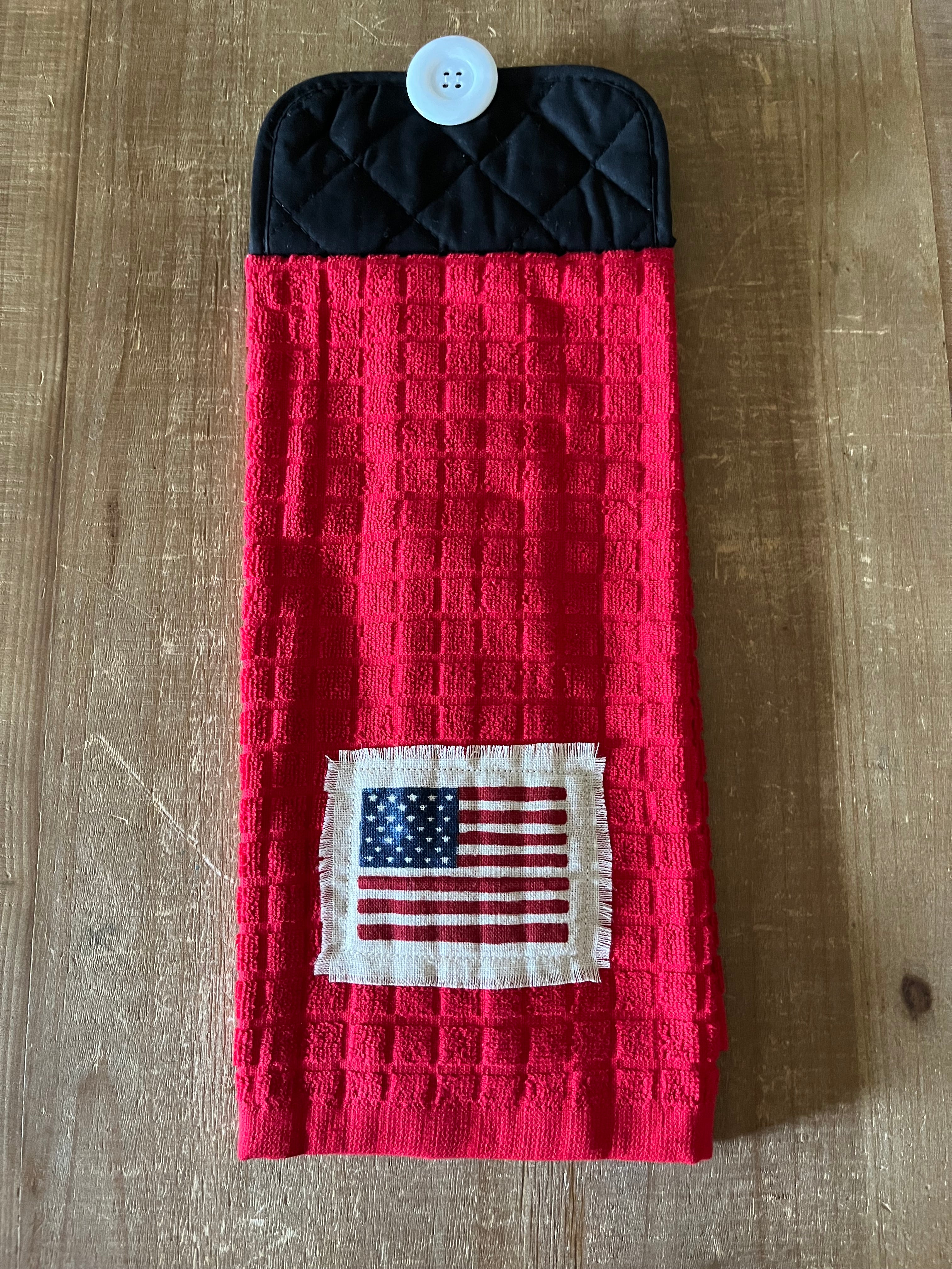 Red American Flag Hand Towel