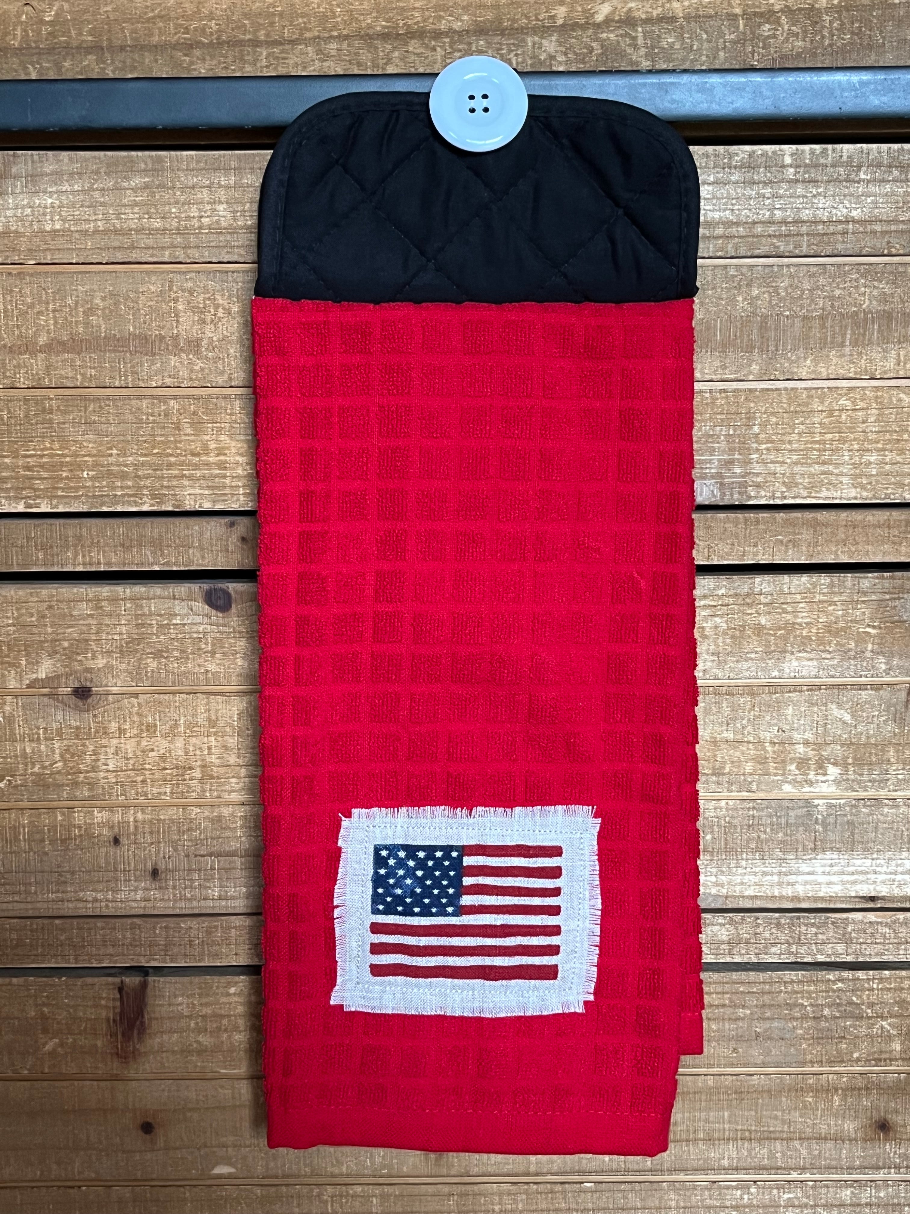 Red American Flag Hand Towel