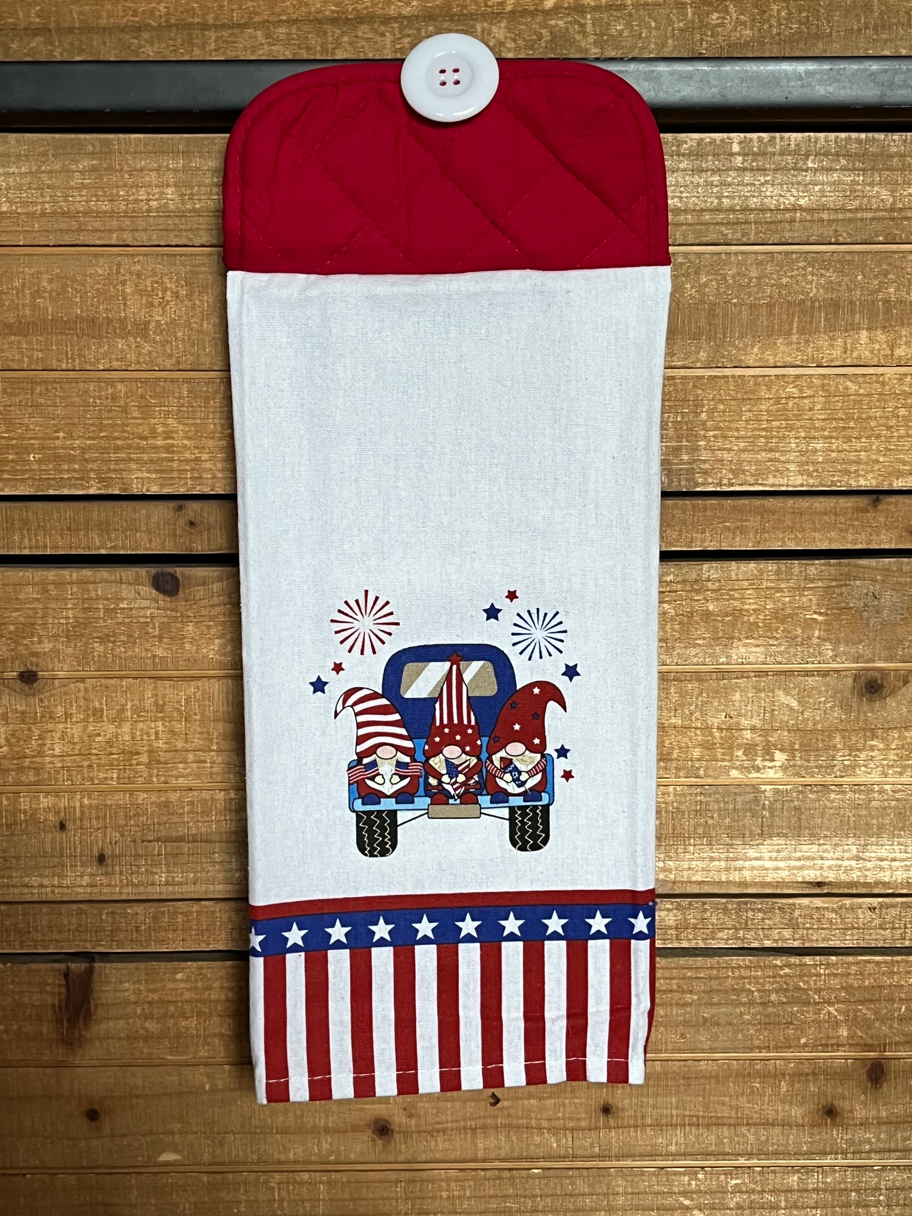 Fourth of July Gnome Hand Towel