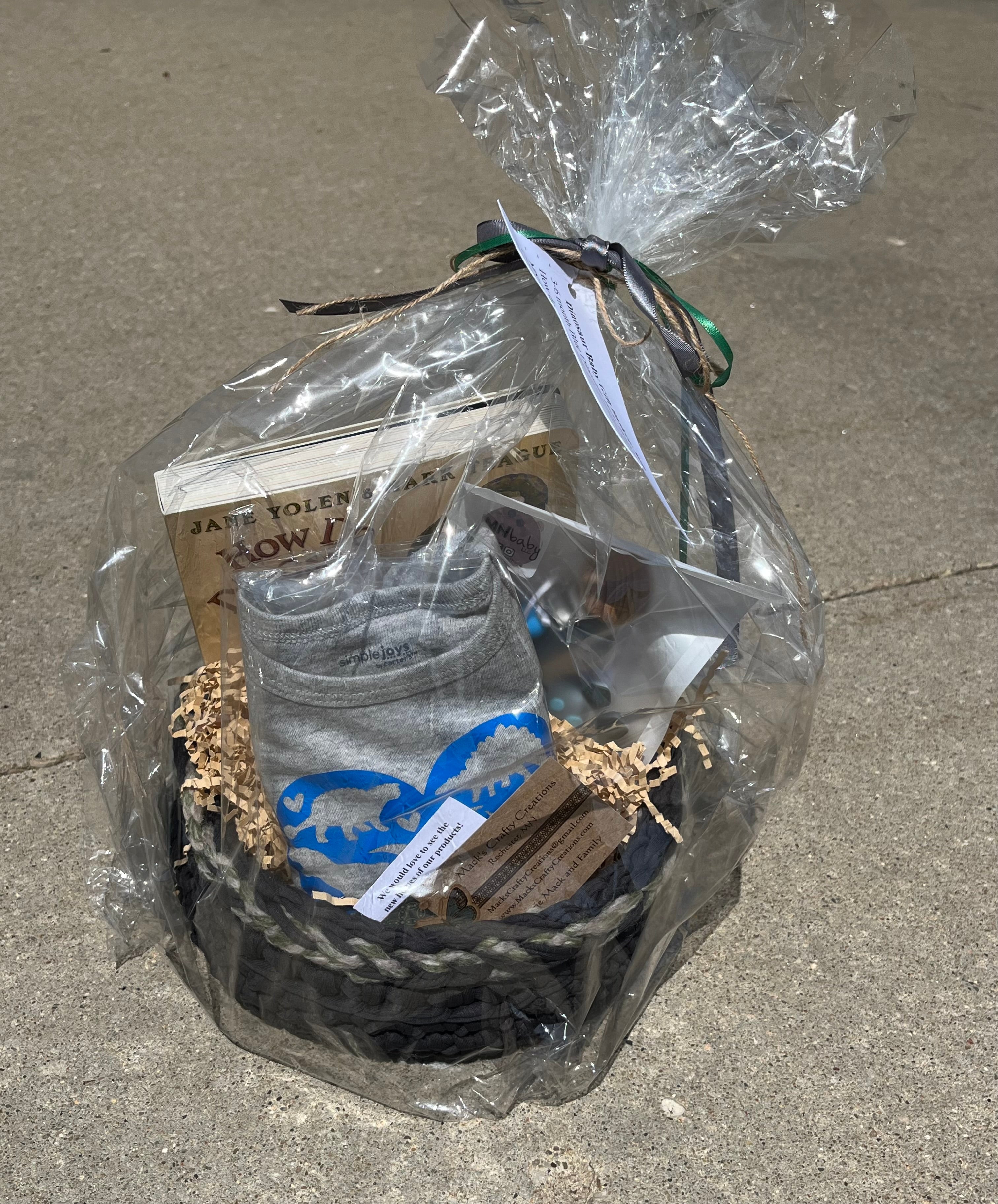 Dinosaur Baby Gift Basket