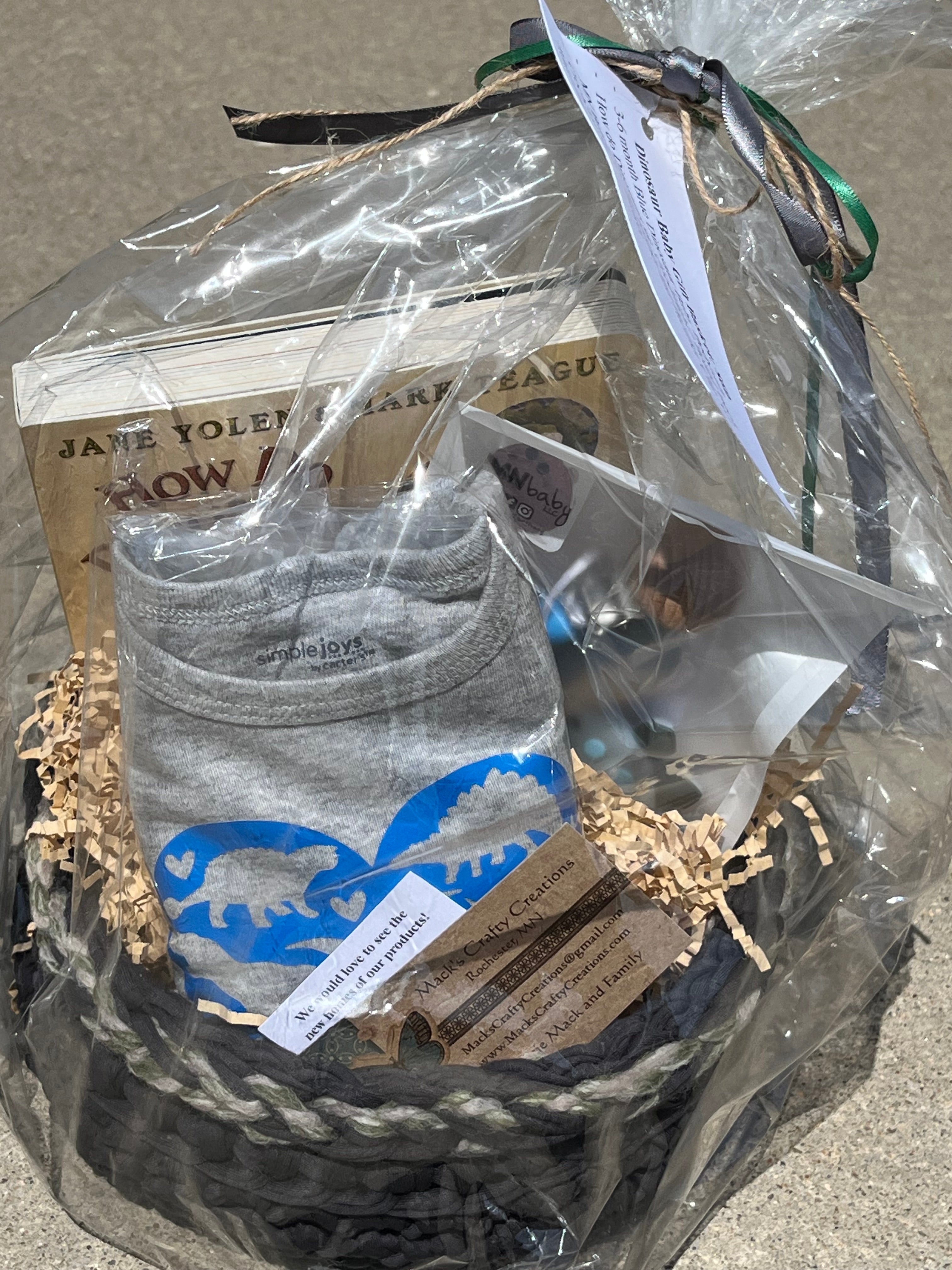 Dinosaur Baby Gift Basket