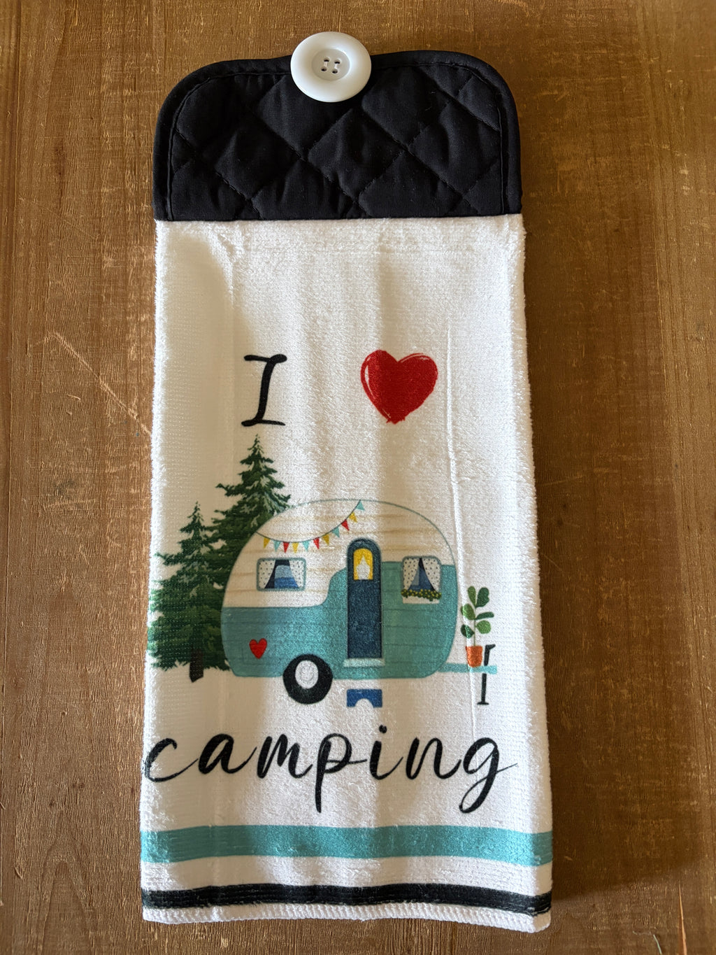 I Love Camping Hand Towel