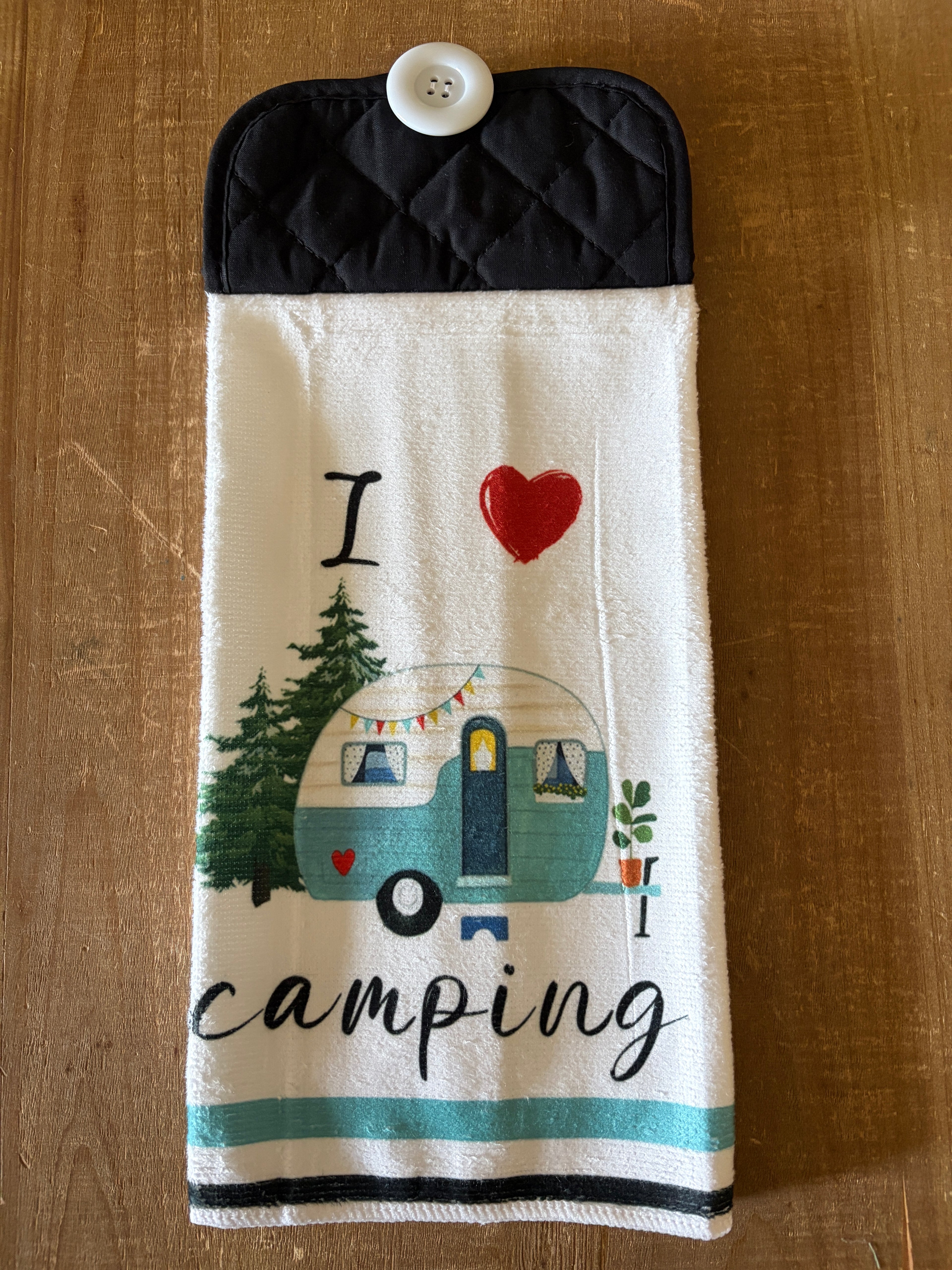 I Love Camping Hand Towel
