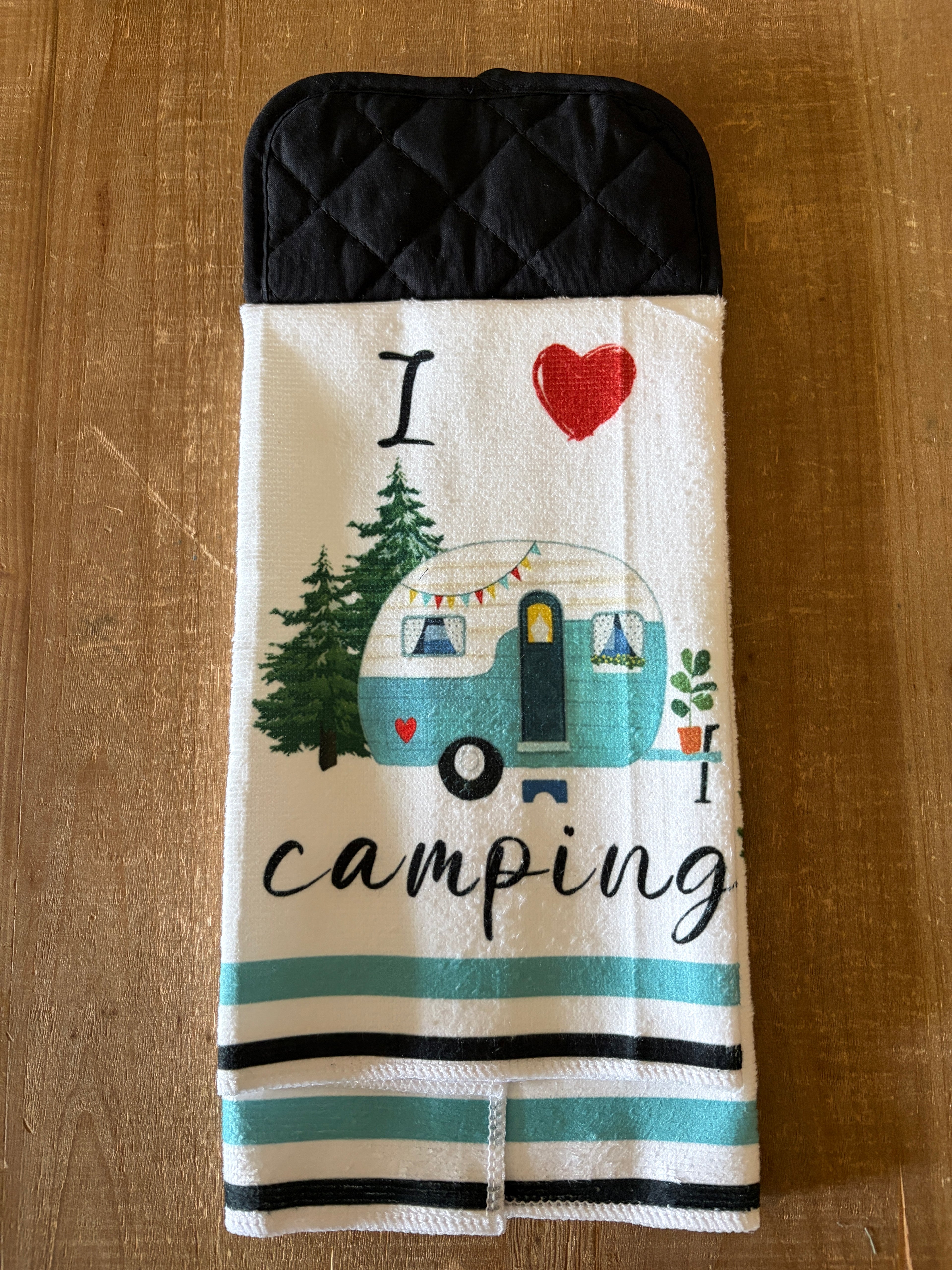 I Love Camping Hand Towel