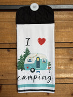 I Love Camping Hand Towel