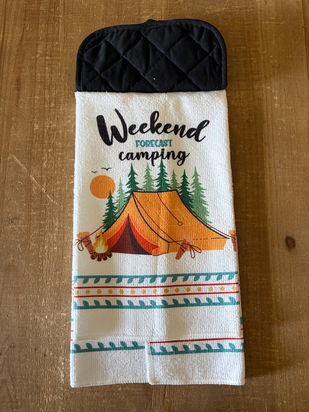 Weekend Forecast Camping Hand Towel