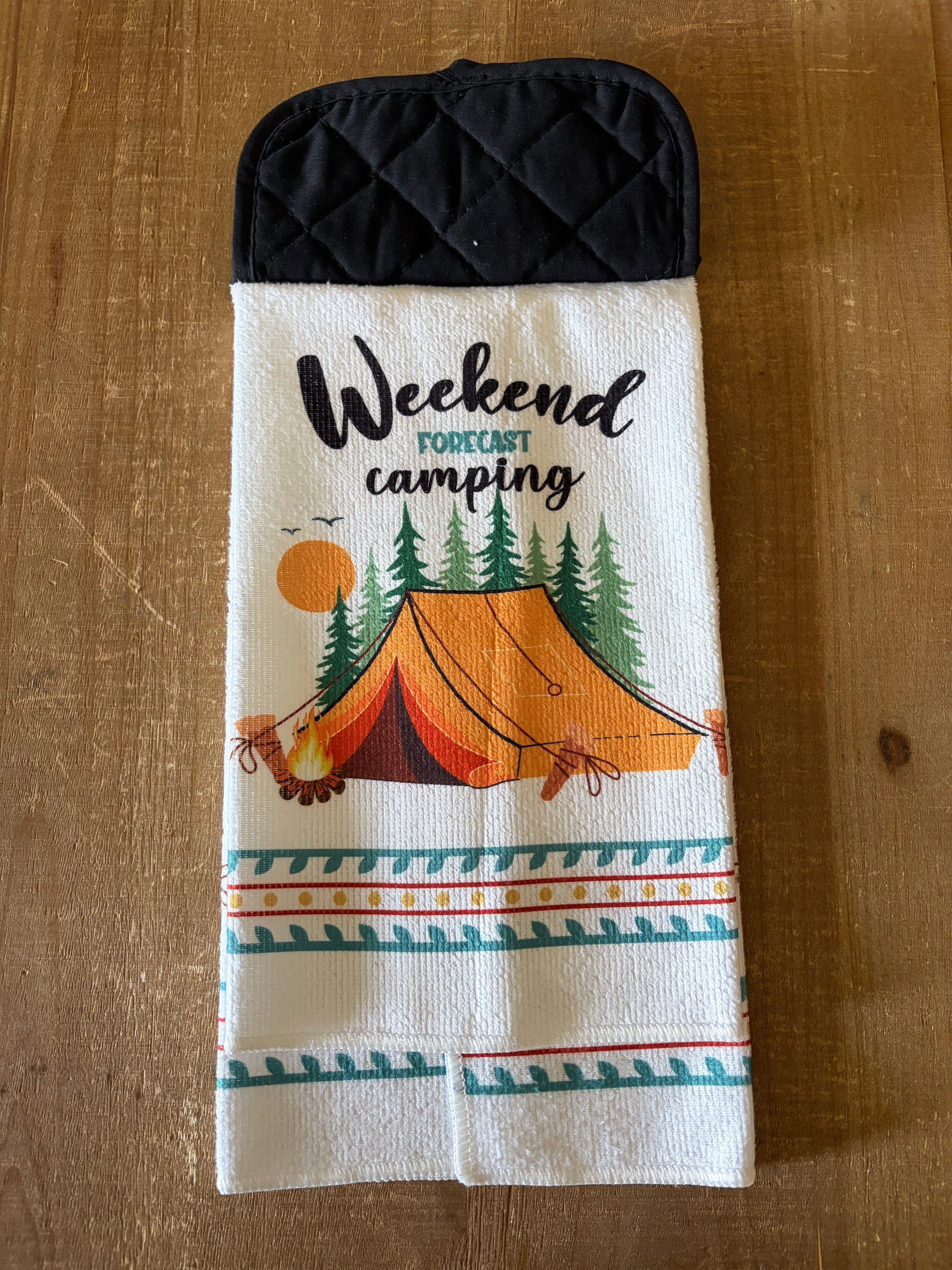 Weekend Forecast Camping Hand Towel