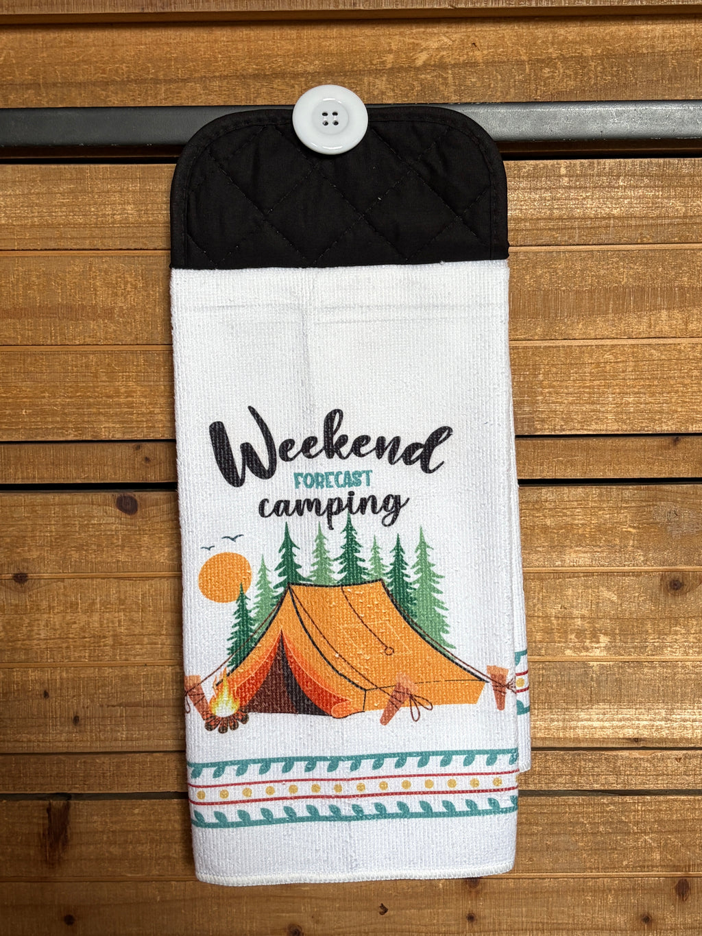 Weekend Forecast Camping Hand Towel