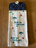 Gone to the Lake White Hand Towel