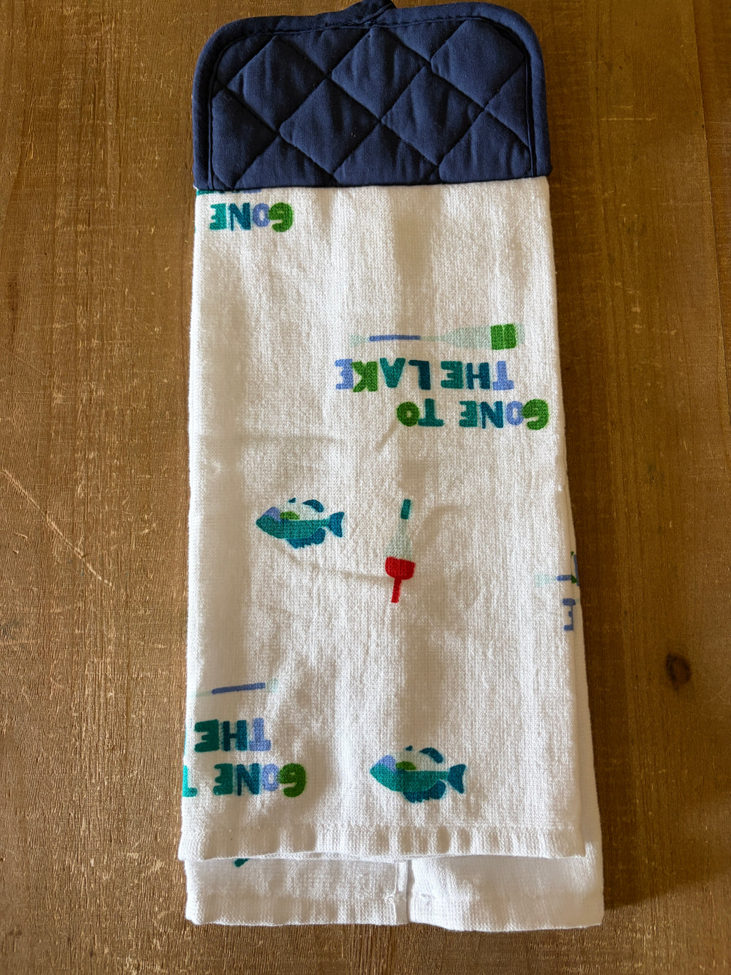 Gone to the Lake White Hand Towel