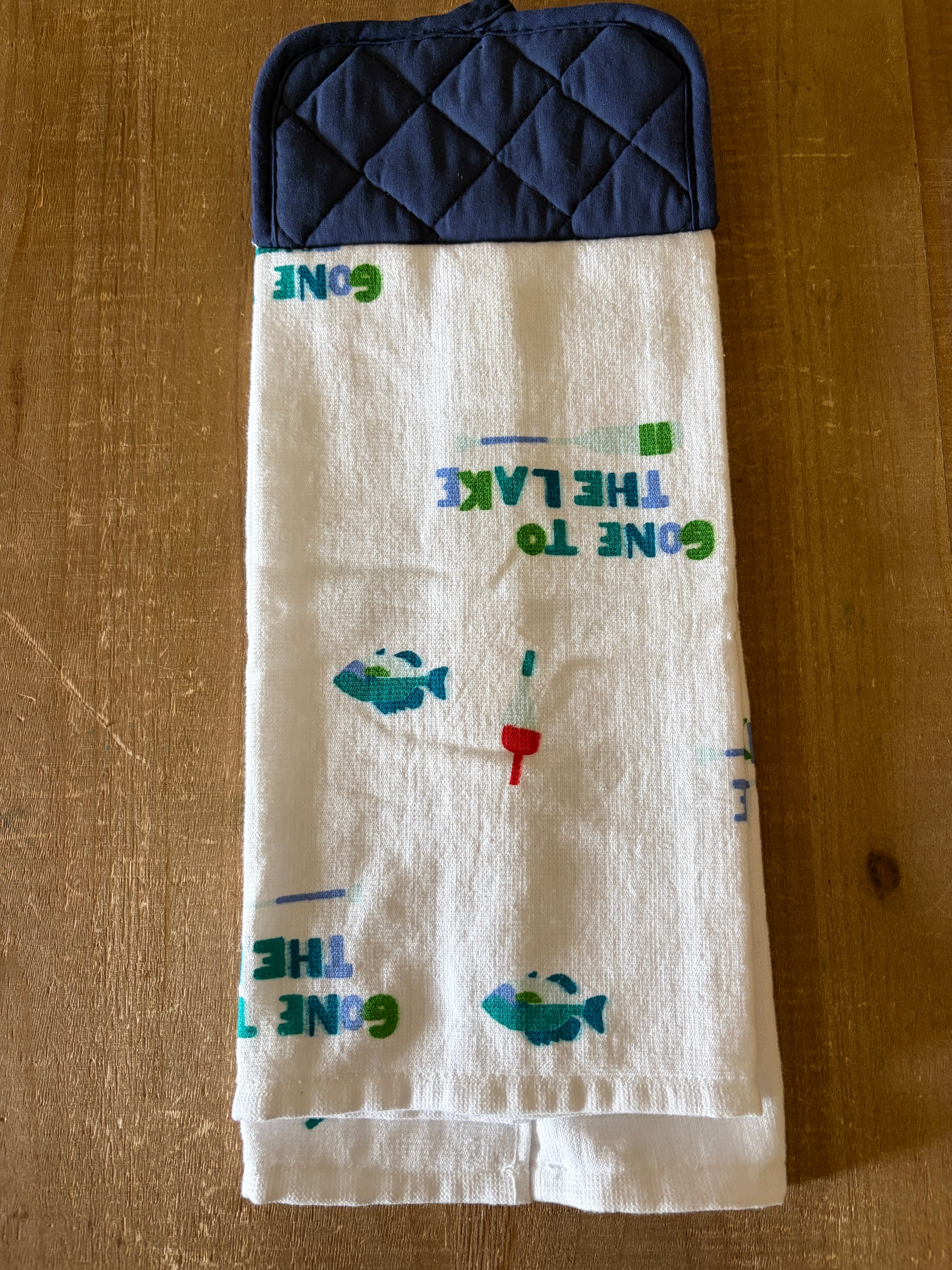 Gone to the Lake White Hand Towel