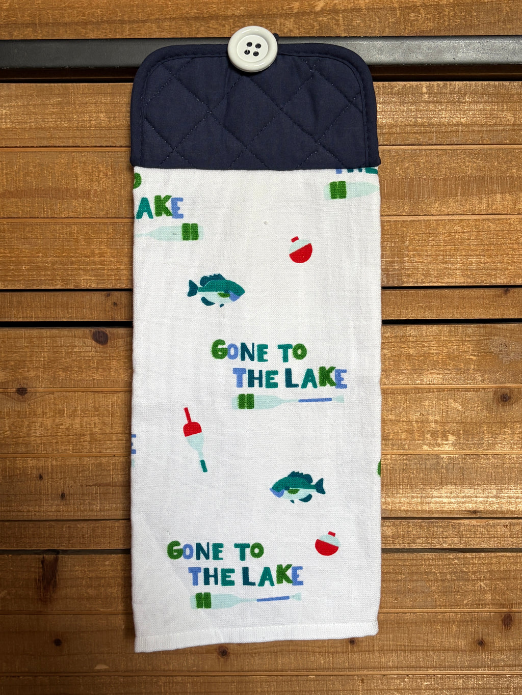 Gone to the Lake White Hand Towel