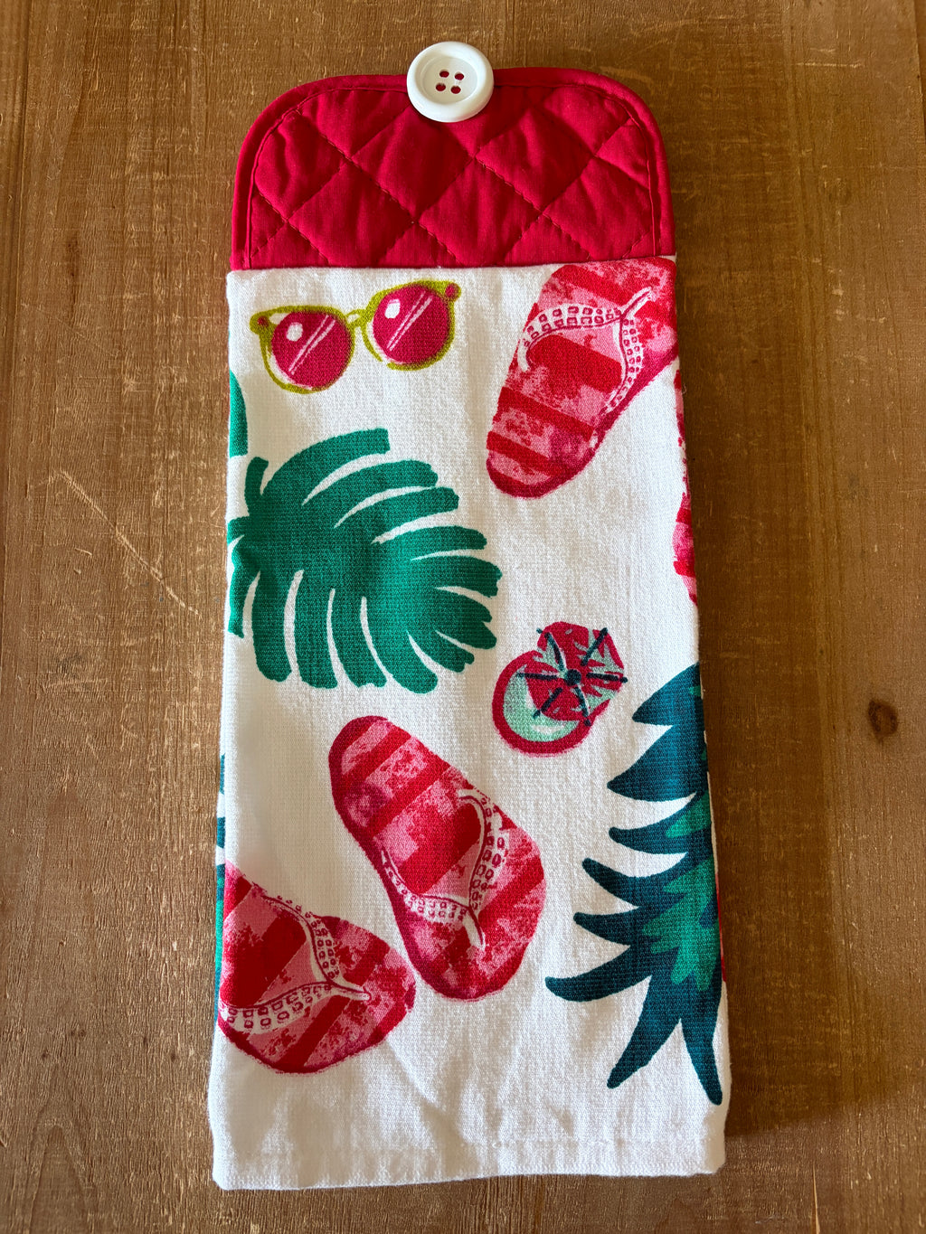 Red Flip Flop Hand Towel