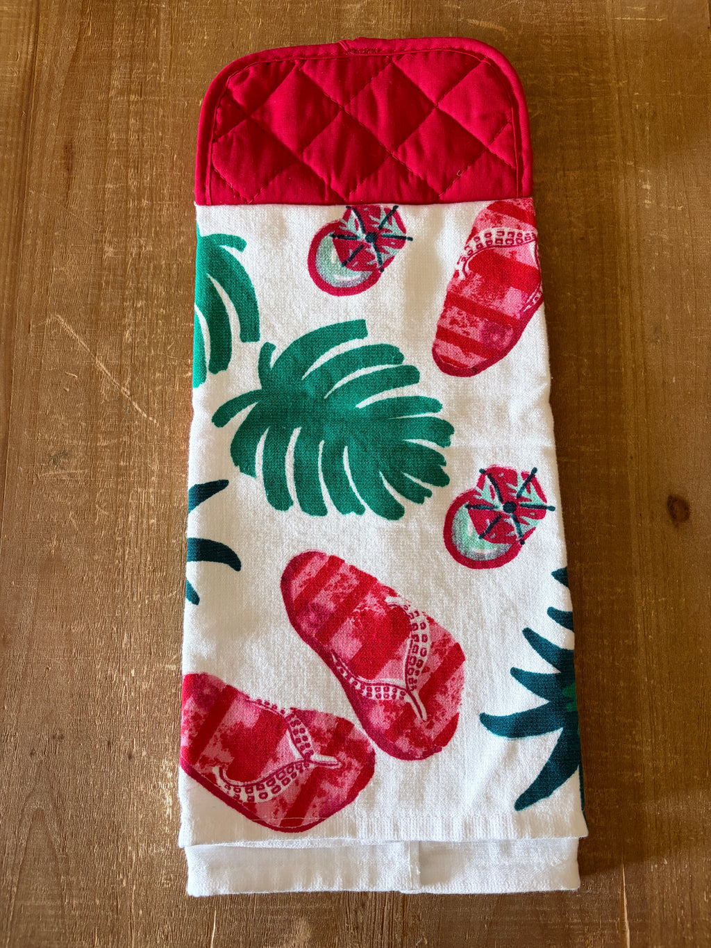 Red Flip Flop Hand Towel