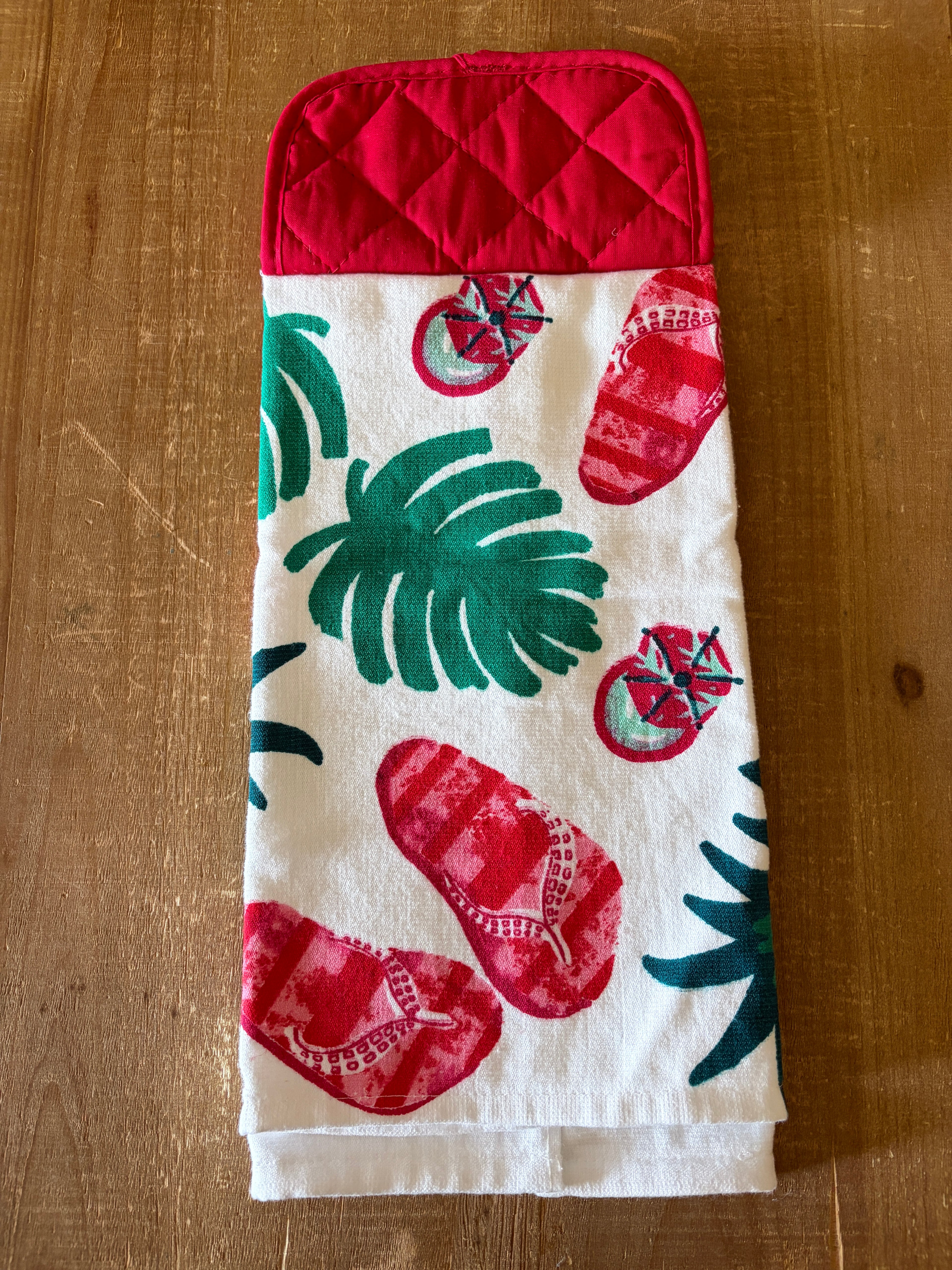 Red Flip Flop Hand Towel