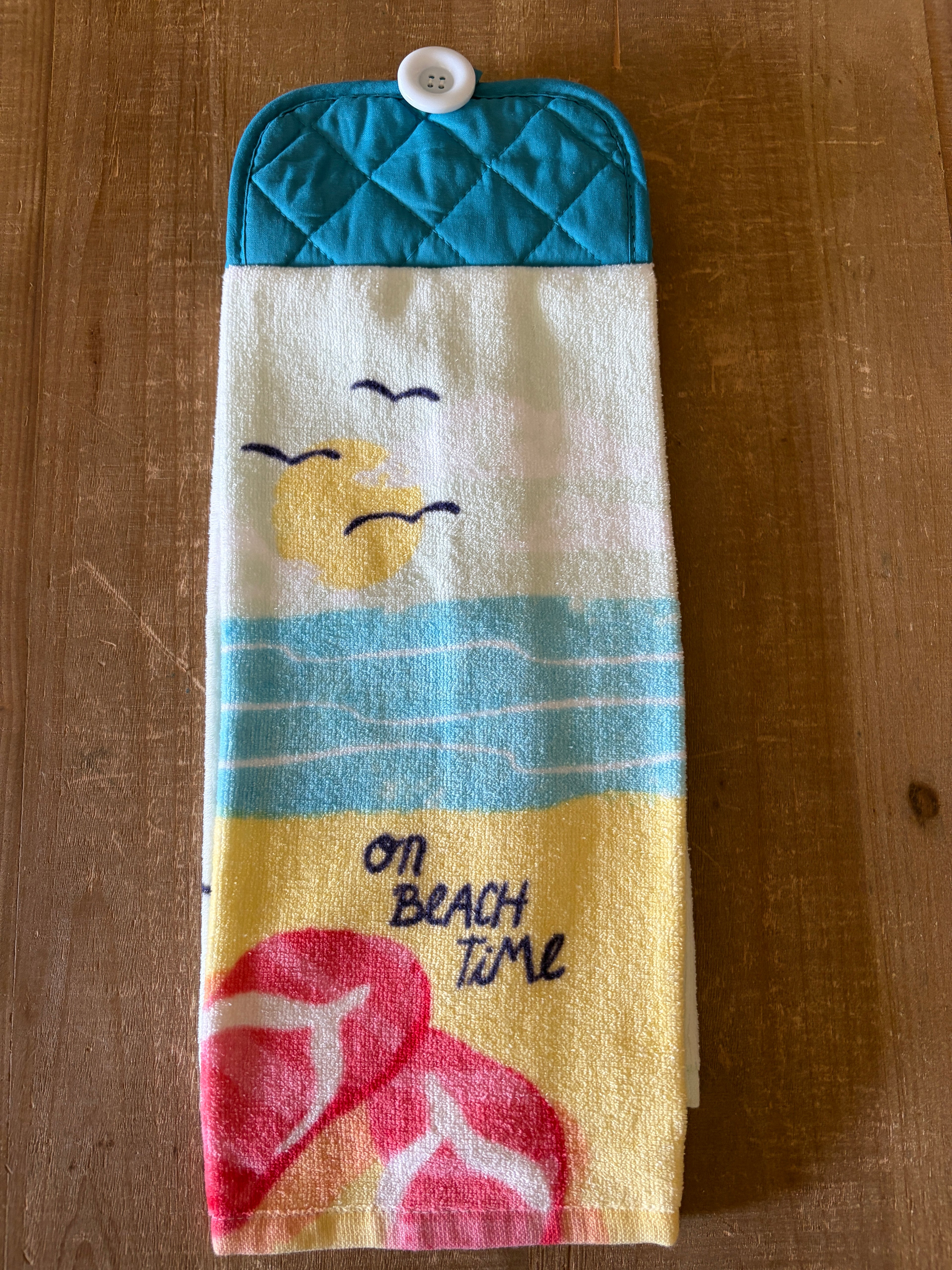 On Beach Time Hand Towel