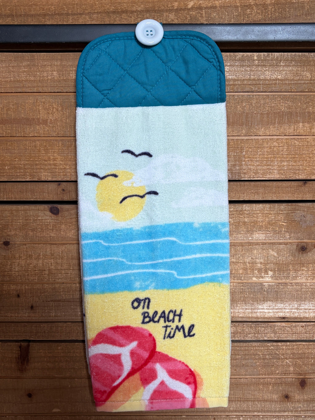 On Beach Time Hand Towel