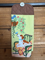 Dog and Plants Hand Towel