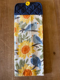 Blue Bird and Sunflower Hand Towel