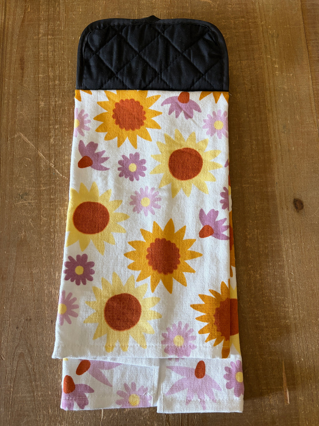 Purple and Yellow Flower Hand Towel