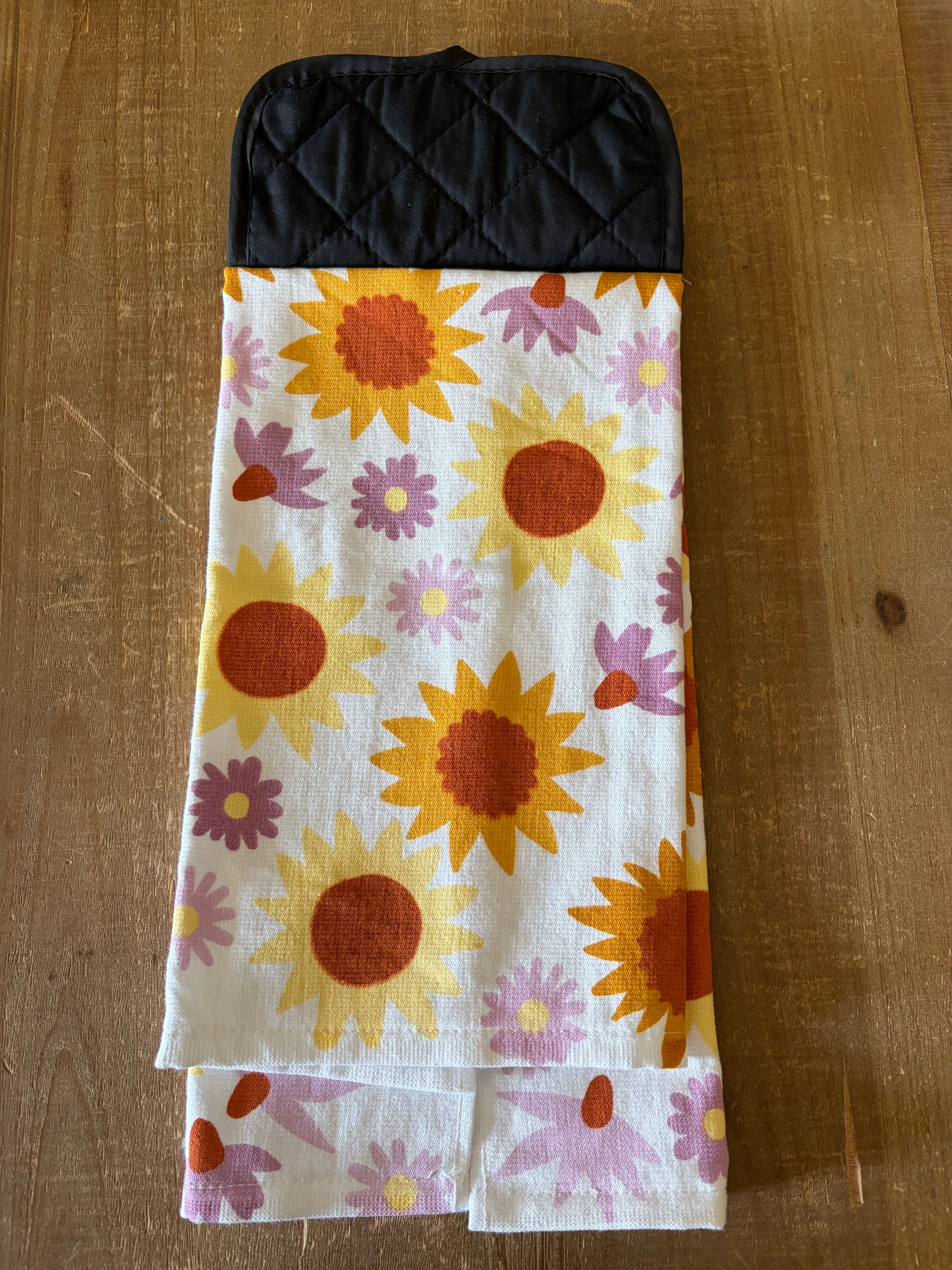 Purple and Yellow Flower Hand Towel