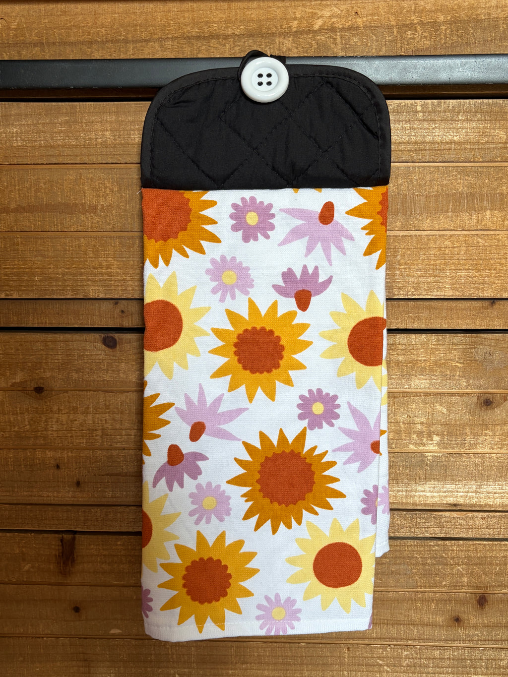Purple and Yellow Flower Hand Towel
