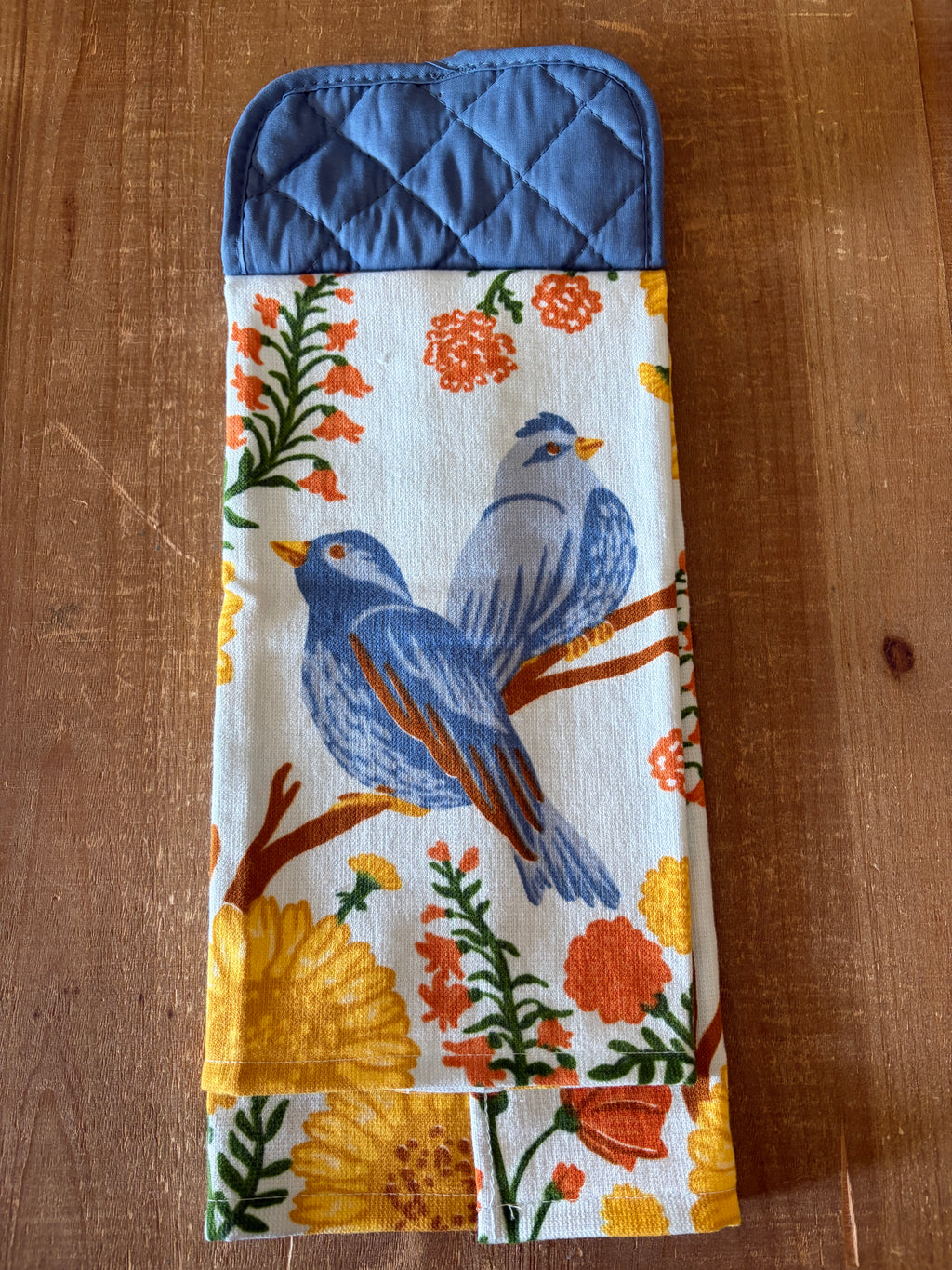 Fall Floral + Birds Hand Towel