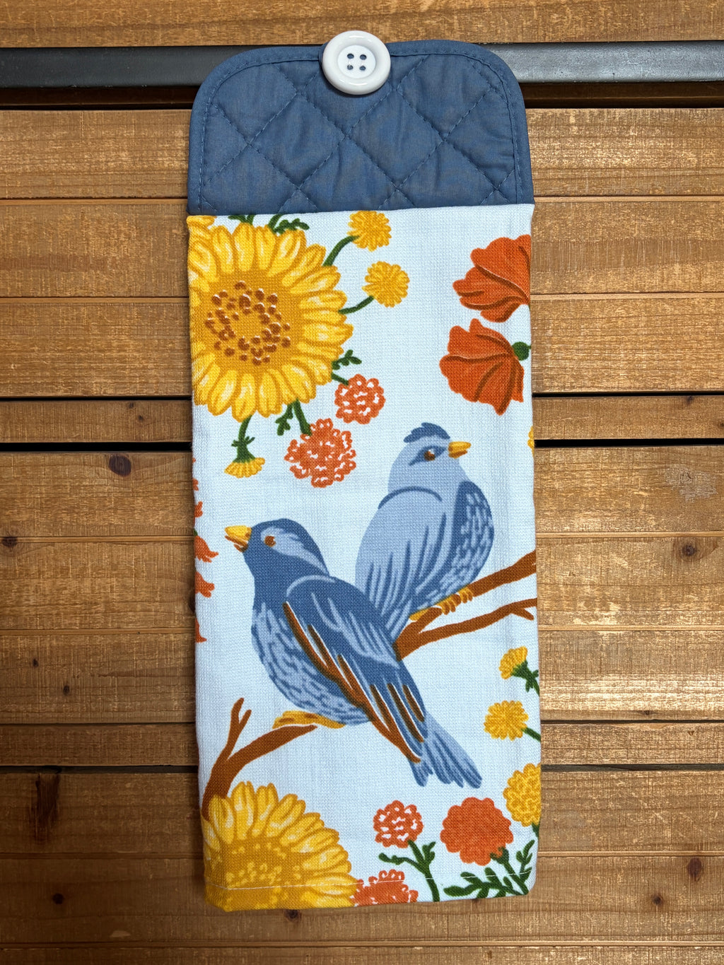 Fall Floral + Birds Hand Towel
