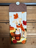 Fall Puppy and Coffee Hand Towel